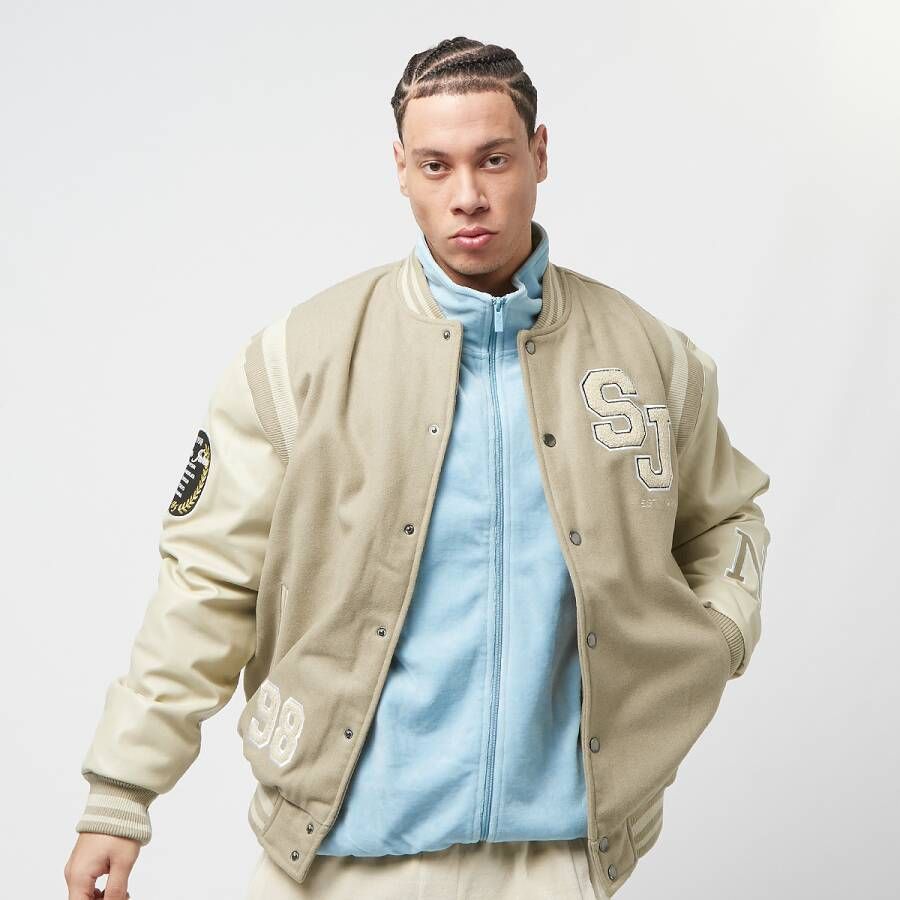 Sean John Script Logo Collegejacket College Jassen Kleding sand light Sand maat: M beschikbare maaten:S M L