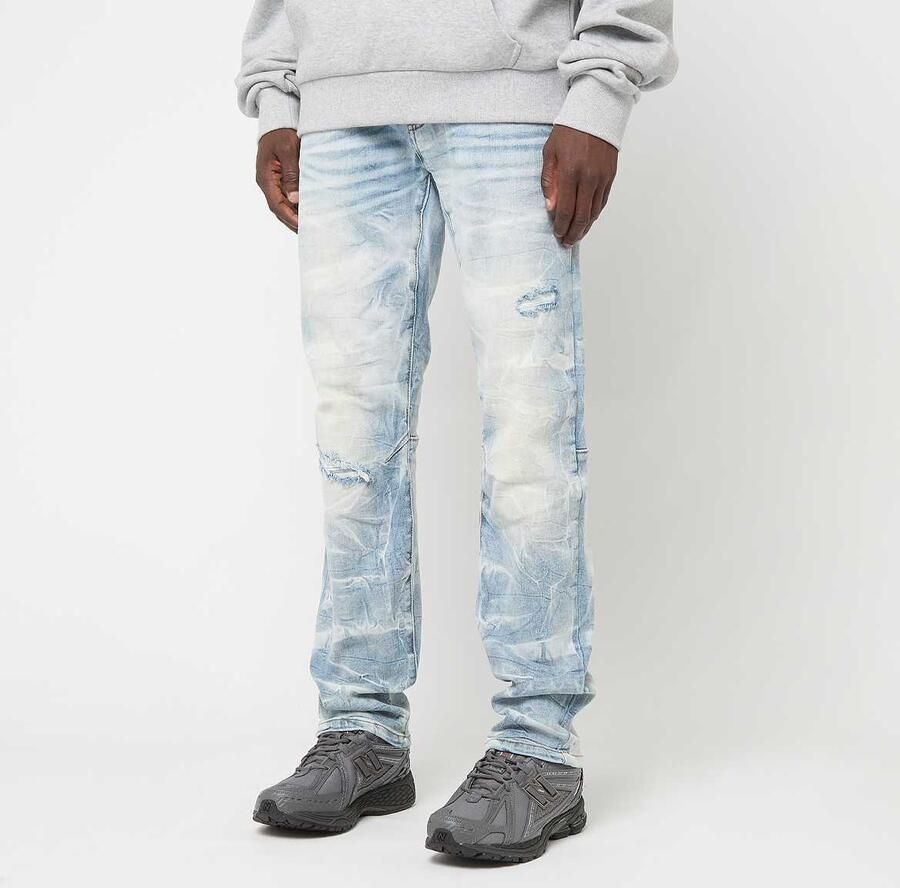 Smoke Rise Crystal Effect Washed Jeans Men Spijkerbroeken blauw Kleding - Foto 3