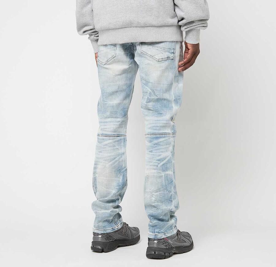 Smoke Rise Crystal Effect Washed Jeans Men Spijkerbroeken blauw Kleding