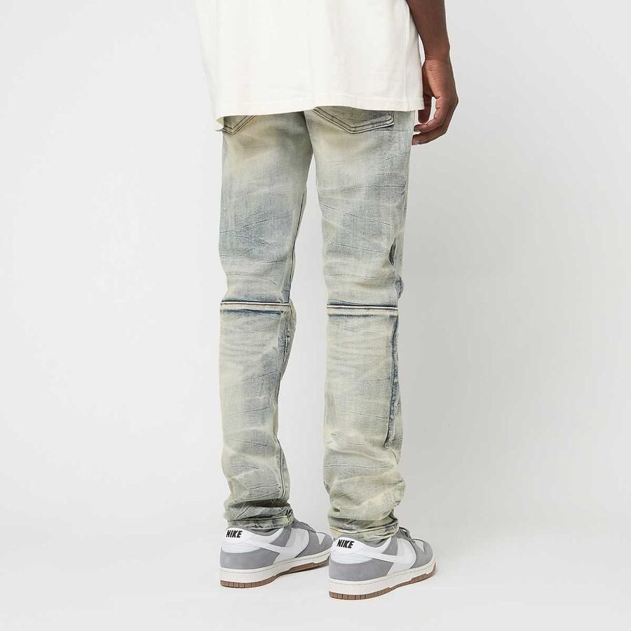 Smoke Rise Crystal Effect Washed Jeans Men Spijkerbroeken blauw Kleding