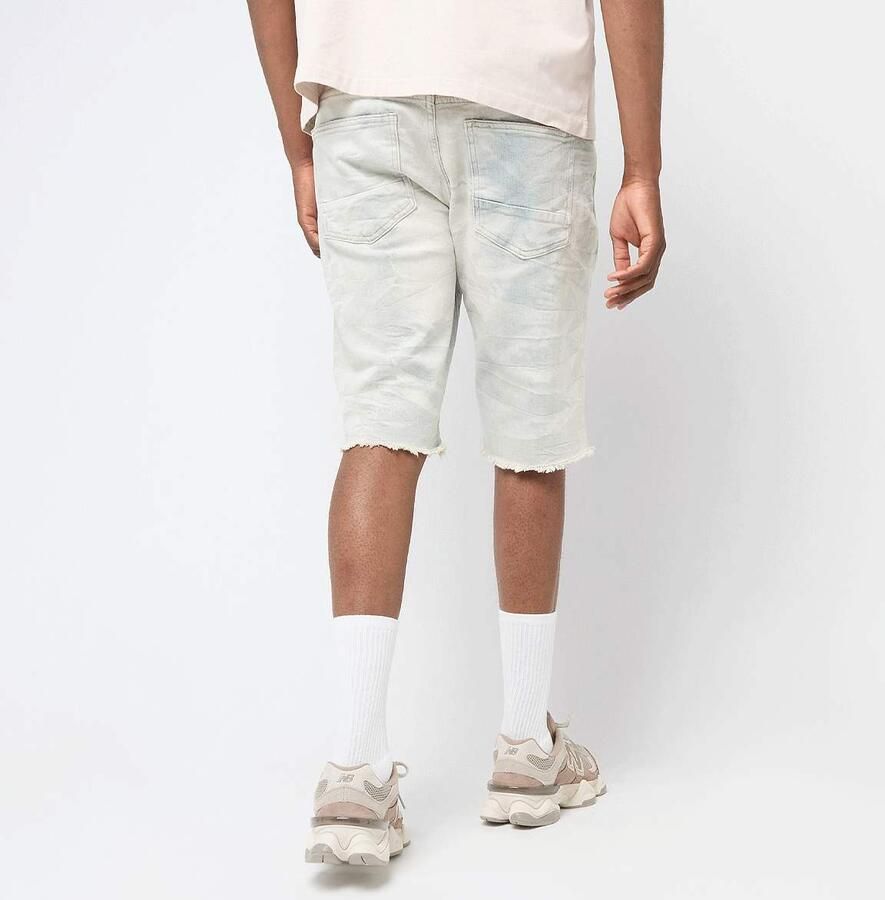 Smoke Rise Distressed Rip & Repair Denim Shorts in blauw formaten: 28 - Foto 2