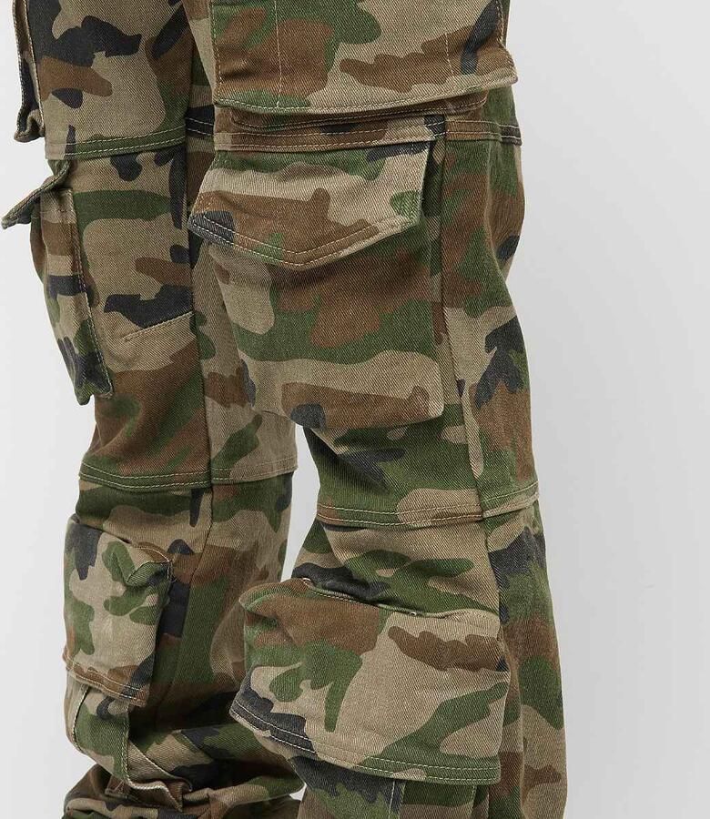 Smoke Rise Fashion Utility Twill Pants Men Cargobroeken camouflage Kleding - Foto 2