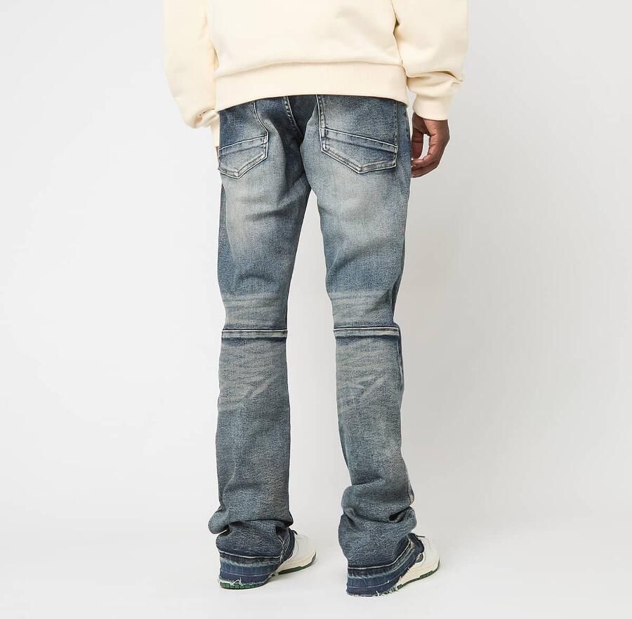 Smoke Rise Heavy Whisker Effect Jeans Men Spijkerbroeken blauw Kleding - Foto 2