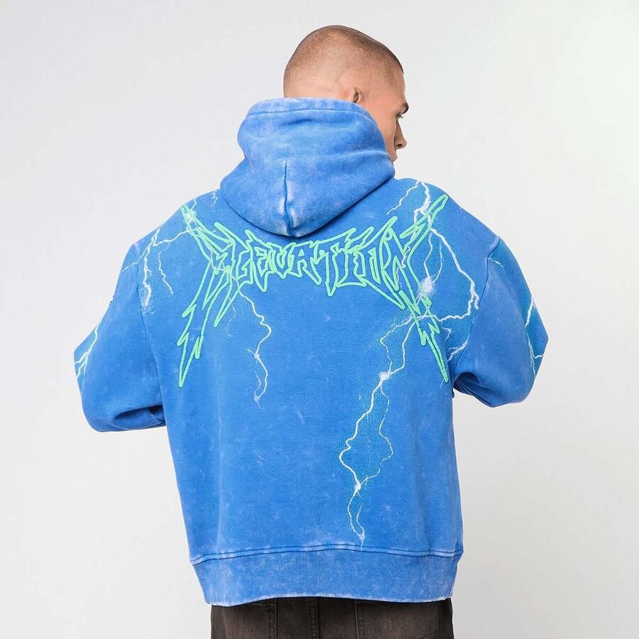 Smoke Rise Paradise Fleece Hoodie Men Hoodies & Sweaters blauw Maat XL Kleding