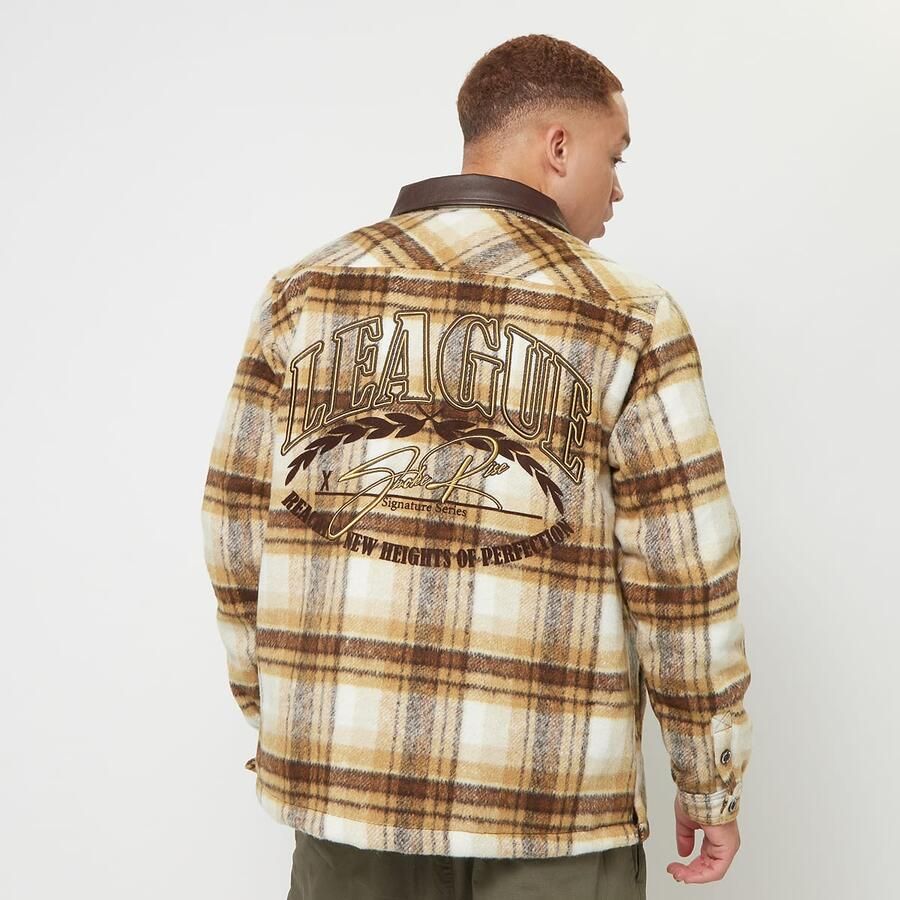 Smoke Rise Quilted Lining Shacket Men Tussenseizoensjassen beige Maat XL Kleding