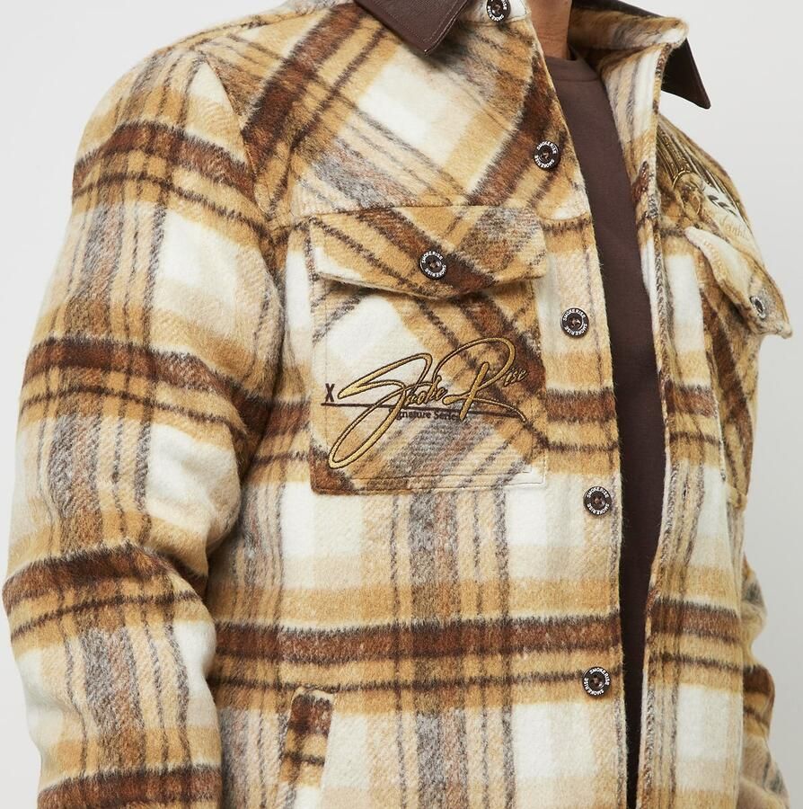 Smoke Rise Quilted Lining Shacket Men Tussenseizoensjassen beige Maat XL Kleding - Foto 2