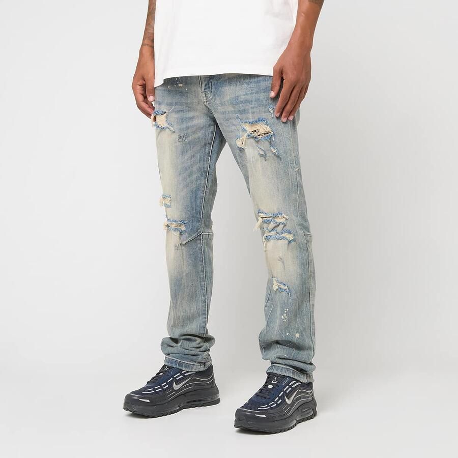 Smoke Rise Vintage Washes Jeans Men Spijkerbroeken blauw Kleding - Foto 3