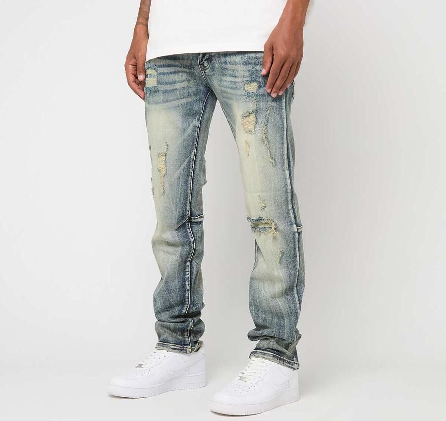 Smoke Rise Vintage Washes Jeans Men Spijkerbroeken blauw Kleding - Foto 3