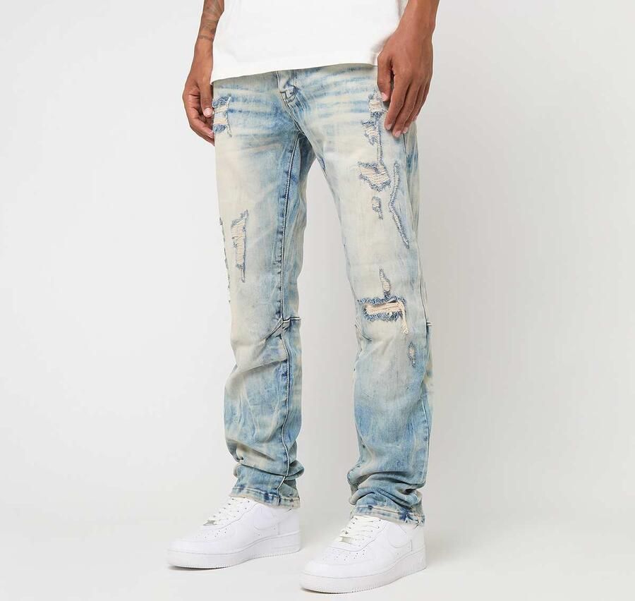 Smoke Rise Vintage Washes Jeans Men Spijkerbroeken blauw Kleding - Foto 3