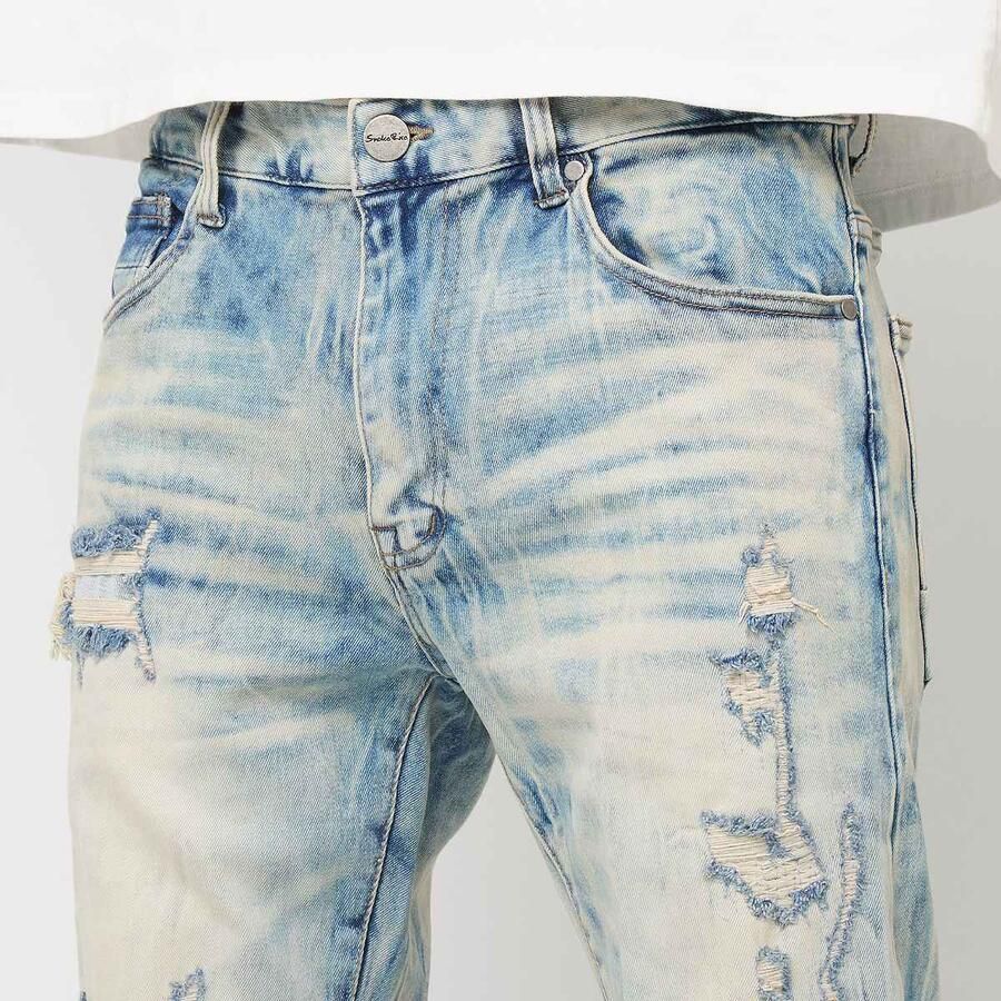 Smoke Rise Vintage Washes Jeans Men Spijkerbroeken blauw Kleding