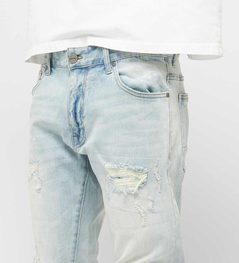 Smoke Rise Vitage Washed Jeans Spijkerbroeken in blauw formaten: 30