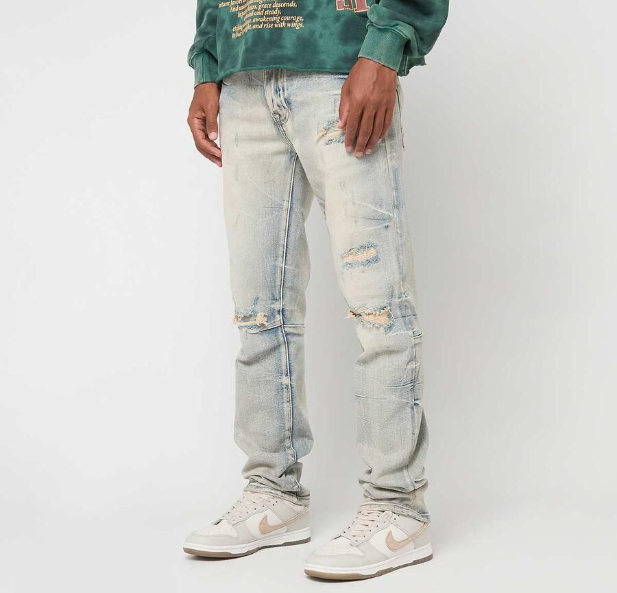 Smoke Rise Wave Effect Jeans Men Spijkerbroeken blauw Kleding - Foto 3