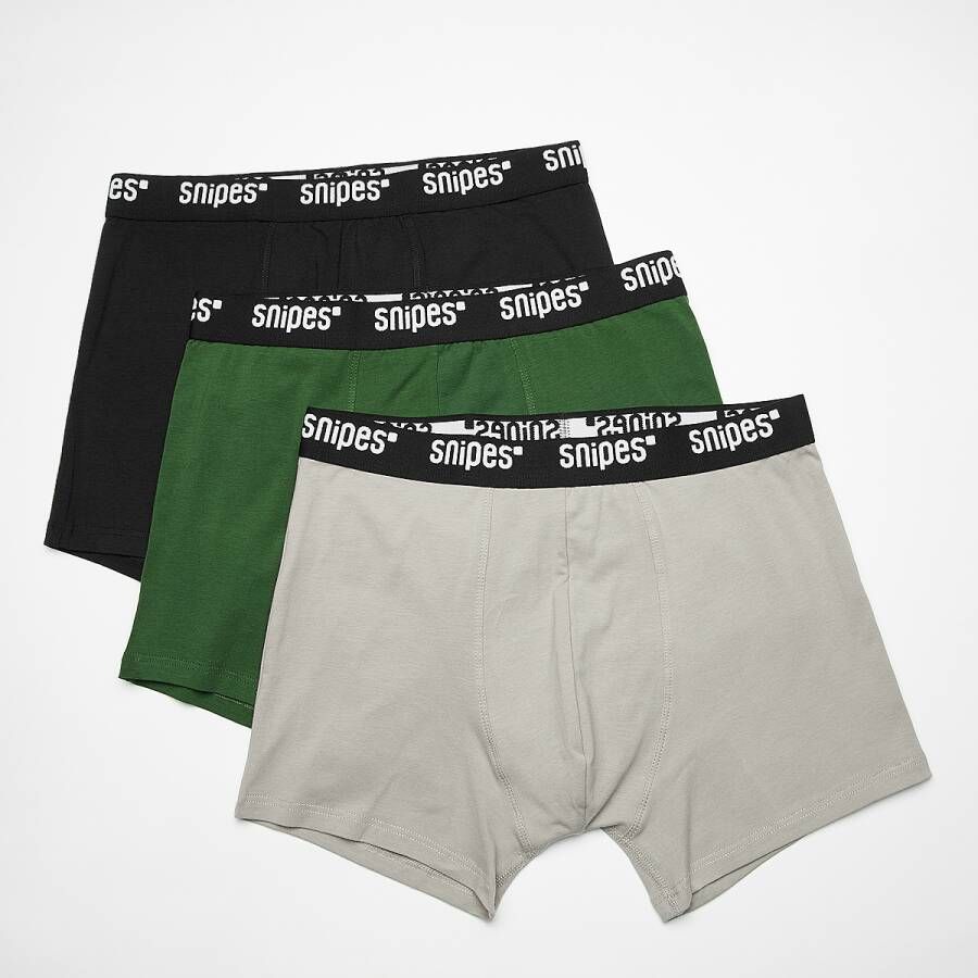 SNIPES Black Tape Briefs Boxershorts (3 Pack) Boxershorts Kleding Grey Black Dark Green maat: XL beschikbare maaten:S M L XL