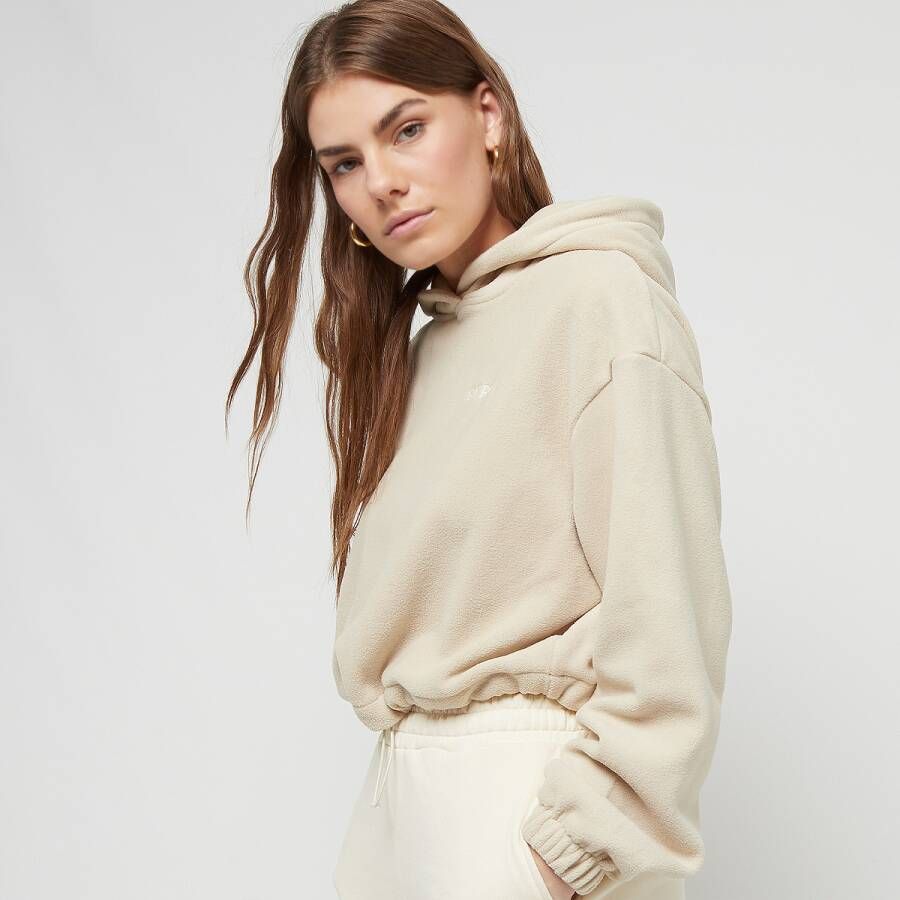 SNIPES Small Bold Logo Polar Fleece Oversized Cropped Hoodie