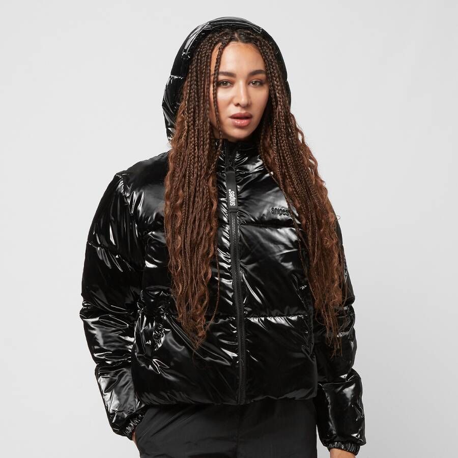SNIPES Small Logo Glossy Puffer Jacket Pufferjassen Kleding Black maat: XS beschikbare maaten:XS M