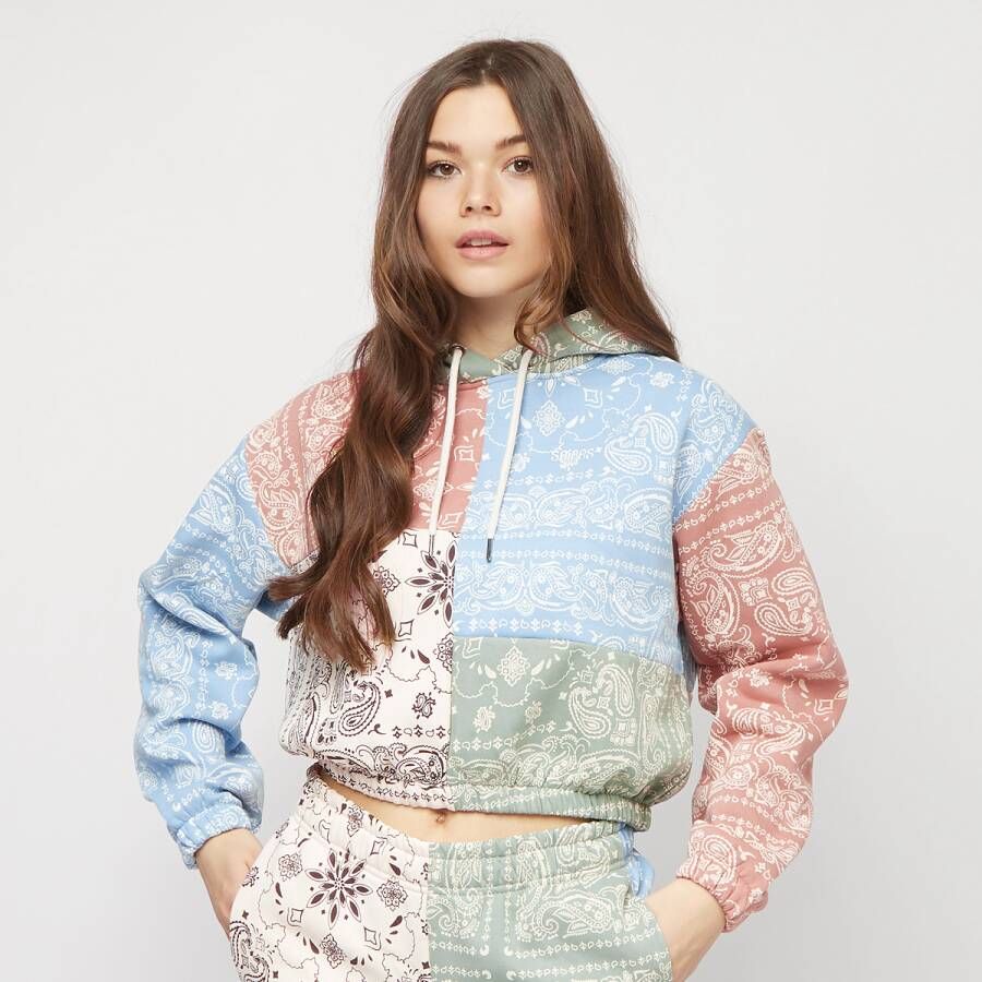 SNIPES Small Logo Paisley Cropped Oversized Hoodie