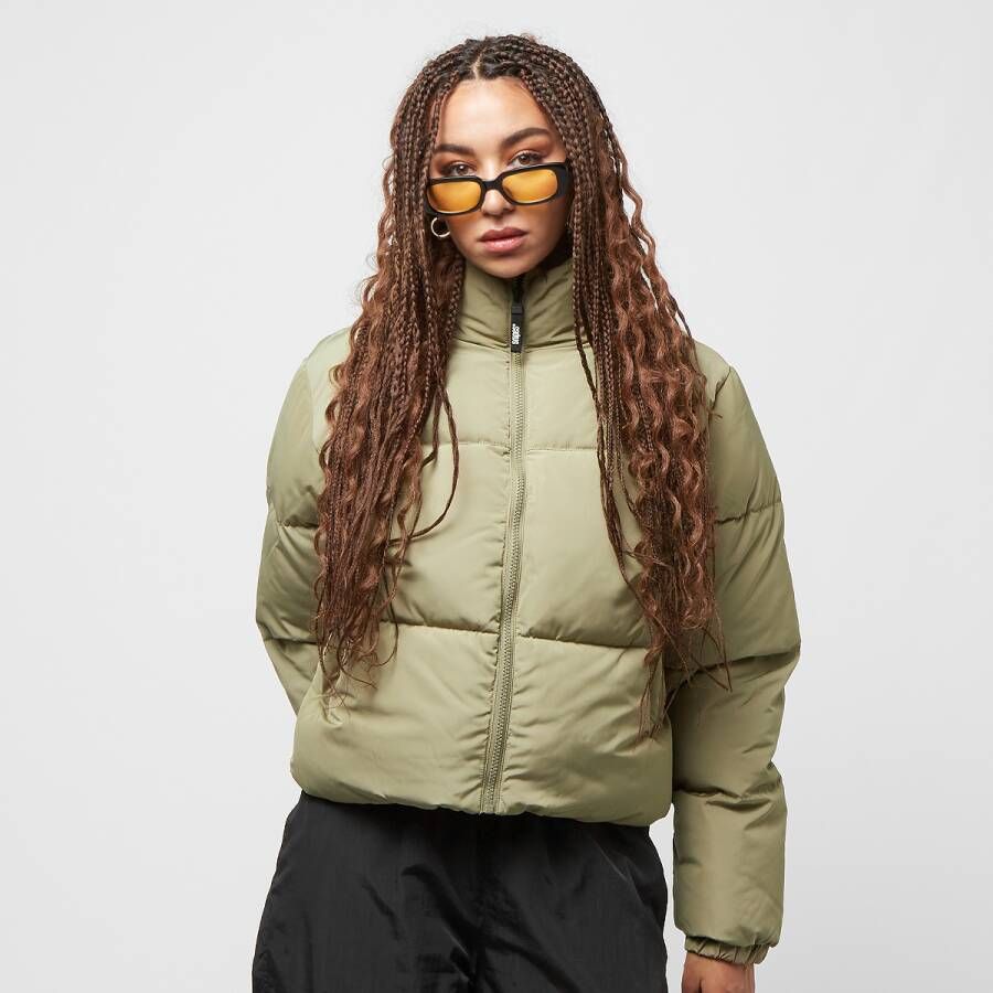SNIPES Small Logo Short Puffer Jacket Pufferjassen Kleding light olive maat: XS beschikbare maaten:XS S M L