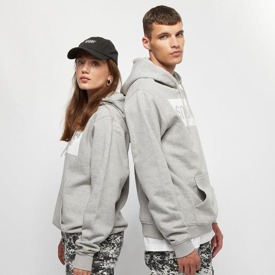 SNIPES Hooded-sweatshirt Box Logo Hoodies Kleding heather grey white maat: XS beschikbare maaten:XS XL - Foto 3