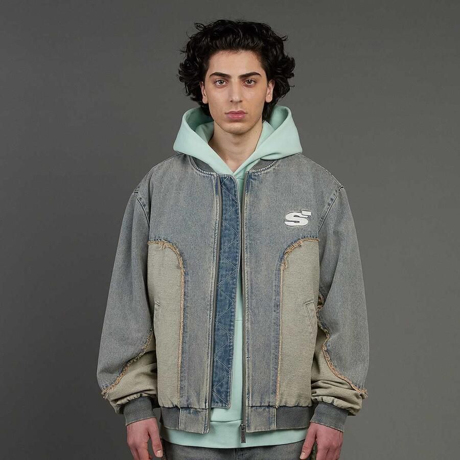 SNIPES S Emblem Inside Out Denim Jacket Men Spijkerjassen blauw Maat XS Kleding - Foto 3
