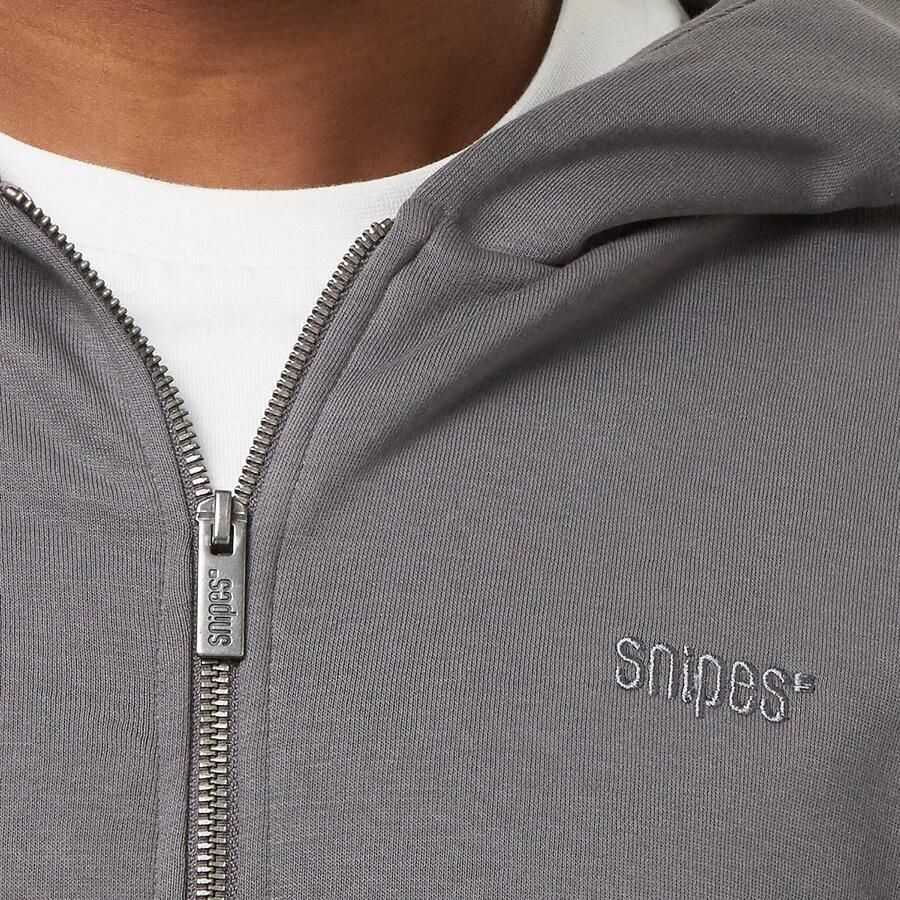 SNIPES Small Logo Essential Oversized Zip Hoodie Men Hoodies & Sweaters grijs Maat XS Kleding - Foto 2