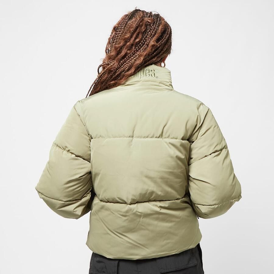 SNIPES Small Logo Short Puffer Jacket Pufferjassen Kleding light olive maat: XS beschikbare maaten:XS S M L