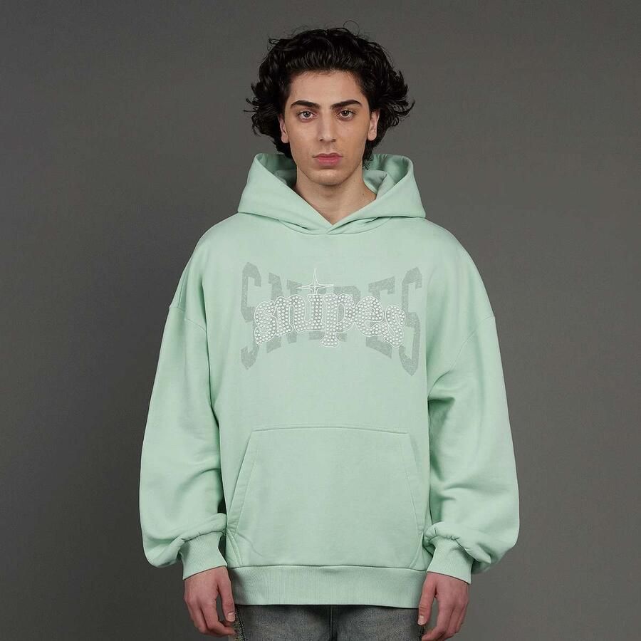 SNIPES Studs Oversized Hoodie Men Hoodies & Sweaters groen Maat XS Kleding - Foto 3