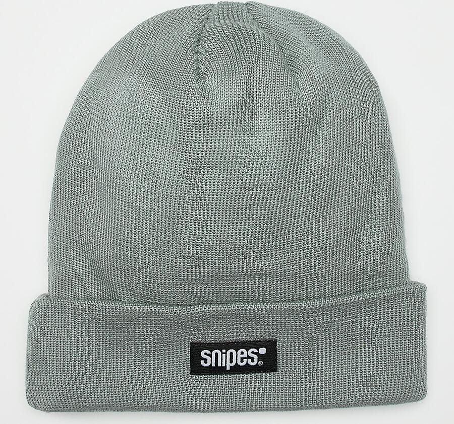 SNIPES Woven Basic Logo Beanie Unisex Mutsen grijs Maat ONE SIZE Accessoires - Foto 2