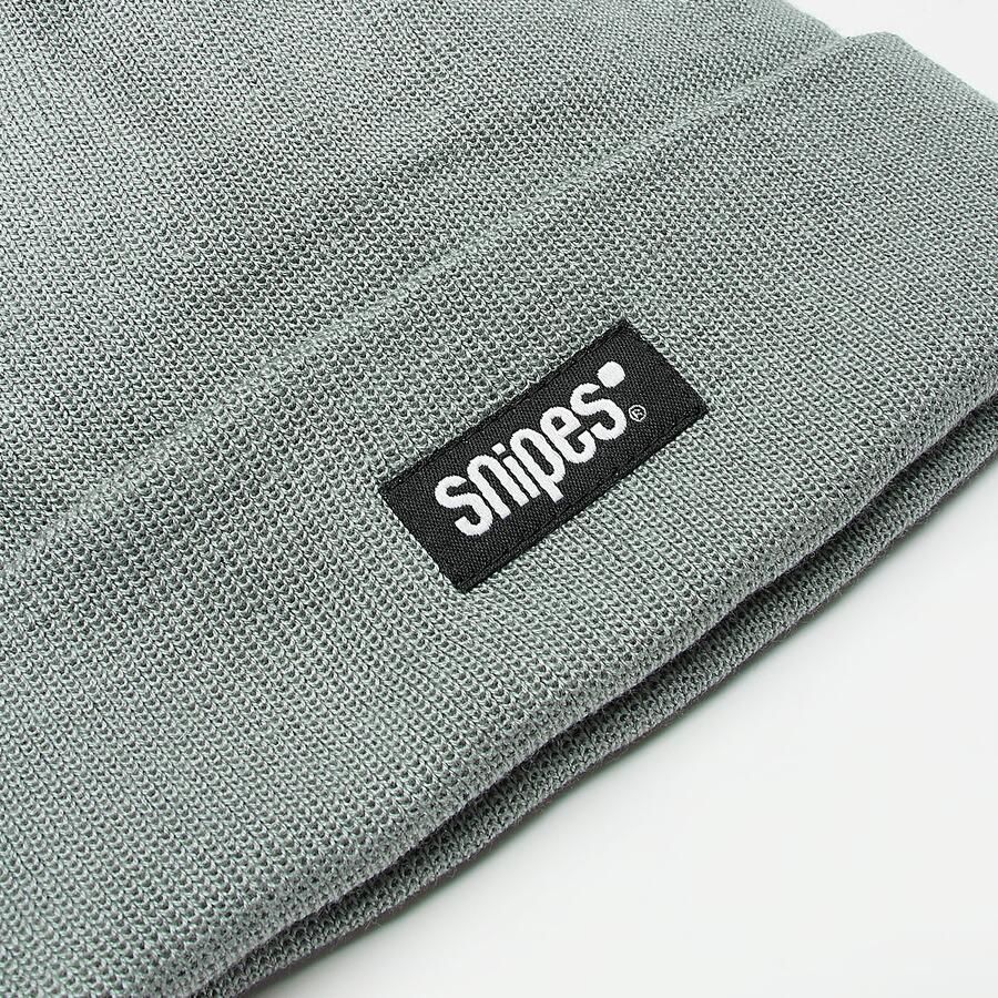 SNIPES Woven Basic Logo Beanie Unisex Mutsen grijs Maat ONE SIZE Accessoires