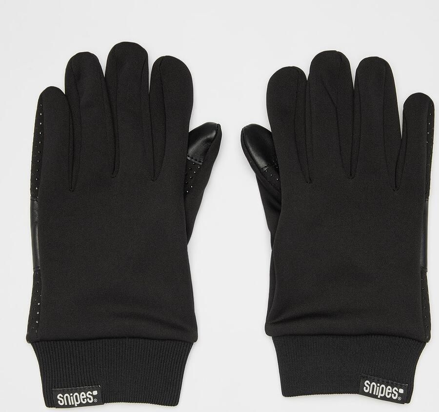 SNIPES Woven Flag Label Basic Logo Tech Fleece Gloves Unisex Accessoires zwart Maat XS S - Foto 3