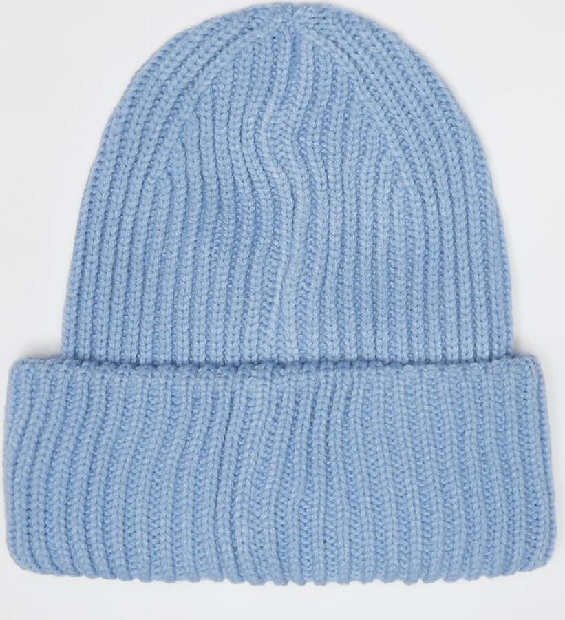 SNIPES Woven Logo Knit Beanie Wo Mutsen blauw Maat ONE SIZE Accessoires - Foto 2