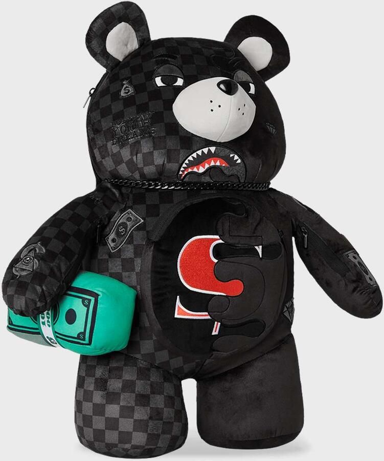 SPRAYGROUND Speed Shark Side Swipe Moneybear Backpack Unisex Rugzakken zwart Maat ONE SIZE Accessoires