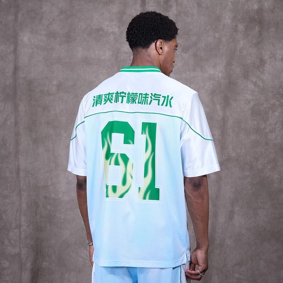Sprite x SNIPES Flame Football Jersey Men Jersey's blauw Maat XXL Kleding