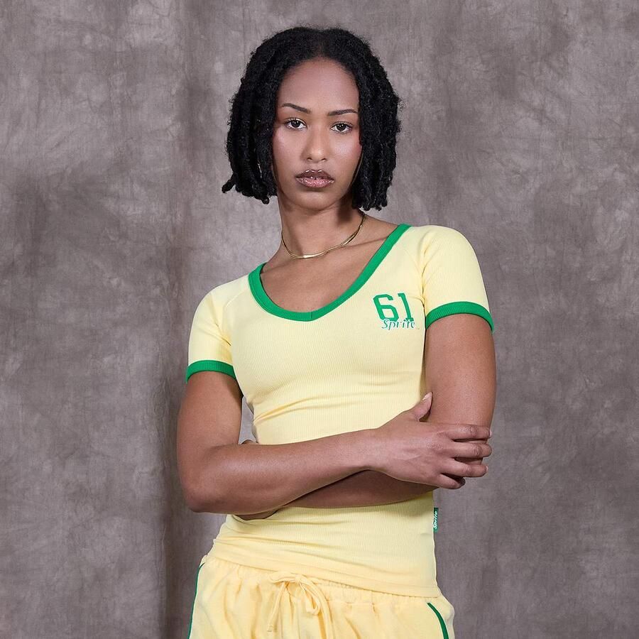 Sprite x SNIPES Rib T-Shirt Wo T-Shirts & Polo's geel Maat XS Kleding - Foto 3