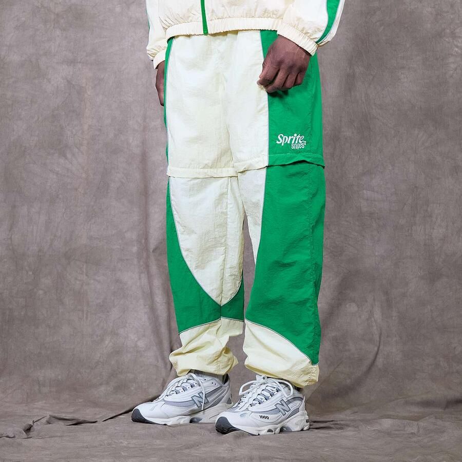 Sprite x SNIPES Zip Off Colorblock Track Pants Men Trainingsbroeken groen Maat XXL Kleding