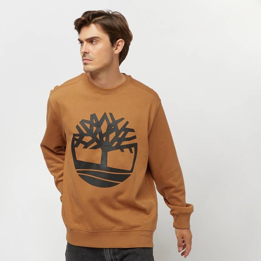 Timberland Kern Logo Crewneck Sweatshirt Brown Heren