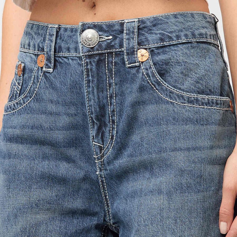 True Religion Embroidery Jessie Super Baggy Wo Spijkerbroeken blauw Kleding