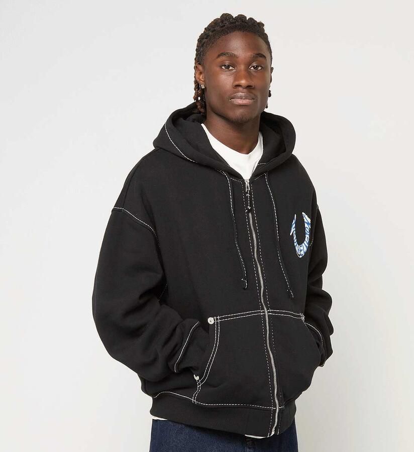 True Religion Hs Paint Cinched Big T Zip Up Men Trainingspakken zwart Maat M Kleding - Foto 2