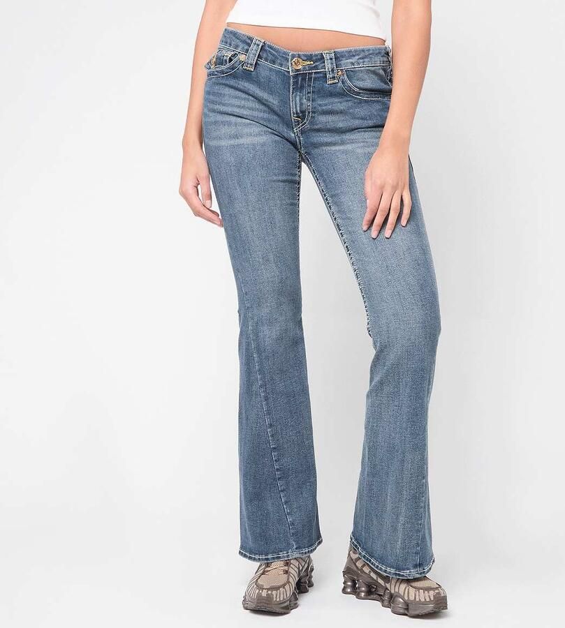 True Religion Joey Low Rise Flare Flap Wo Spijkerbroeken blauw Kleding - Foto 3