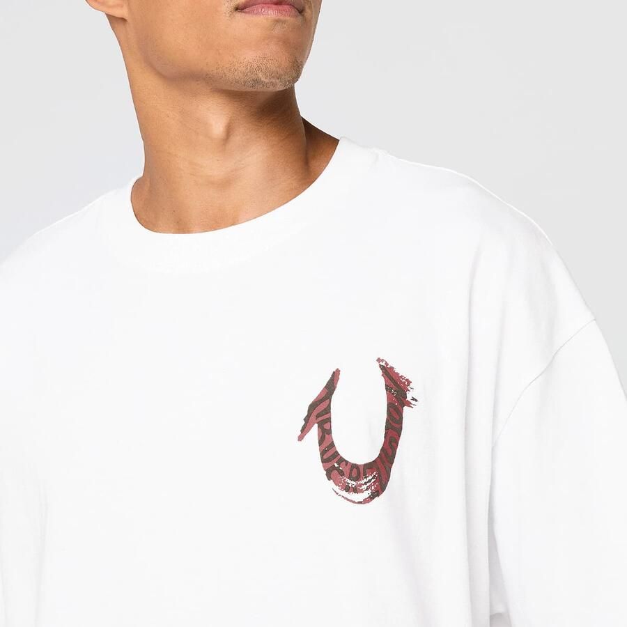 True Religion Painted Horseshoe Oversized Tee Men T-Shirts & Polo's wit Maat XL Kleding - Foto 2