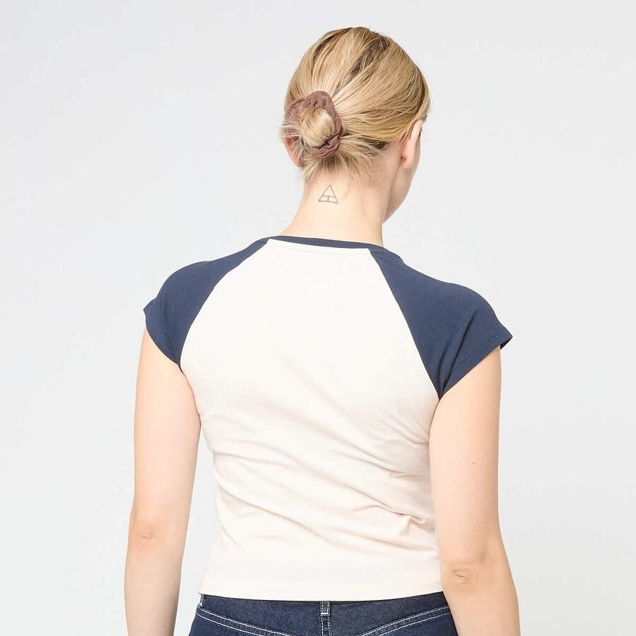 True Religion Raglan Baby Tee Wo T-Shirts & Polo's beige Maat XS Kleding