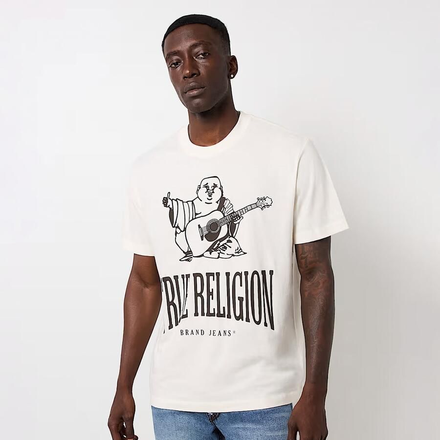 True Religion Vintage Crackle Buddha Tee men T-Shirts & Polo's wit Maat XL Kleding - Foto 3