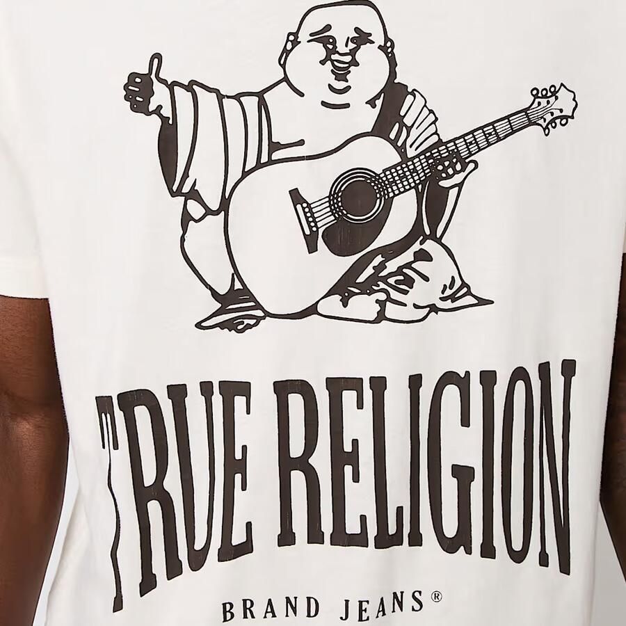 True Religion Vintage Crackle Buddha Tee men T-Shirts & Polo's wit Maat XL Kleding - Foto 2