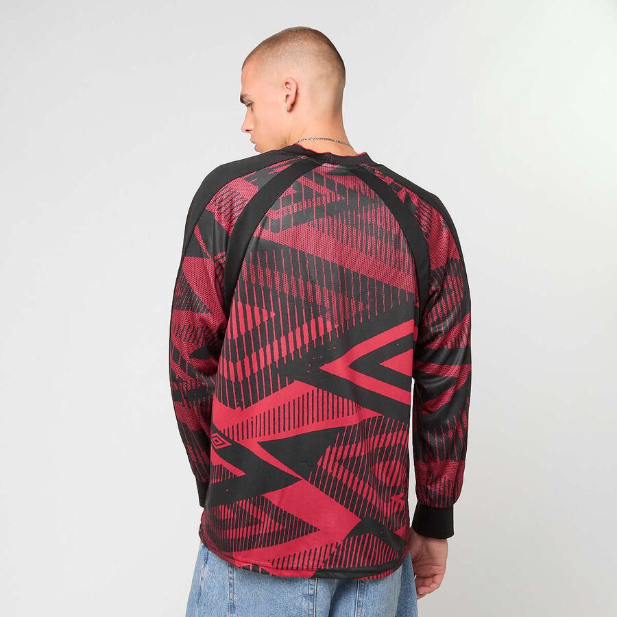 Umbro Printed Long Sleeve Jersey Men Longsleeves rood Maat XL Kleding