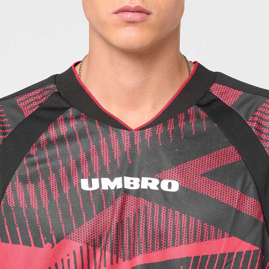Umbro Printed Long Sleeve Jersey Men Longsleeves rood Maat XL Kleding - Foto 2