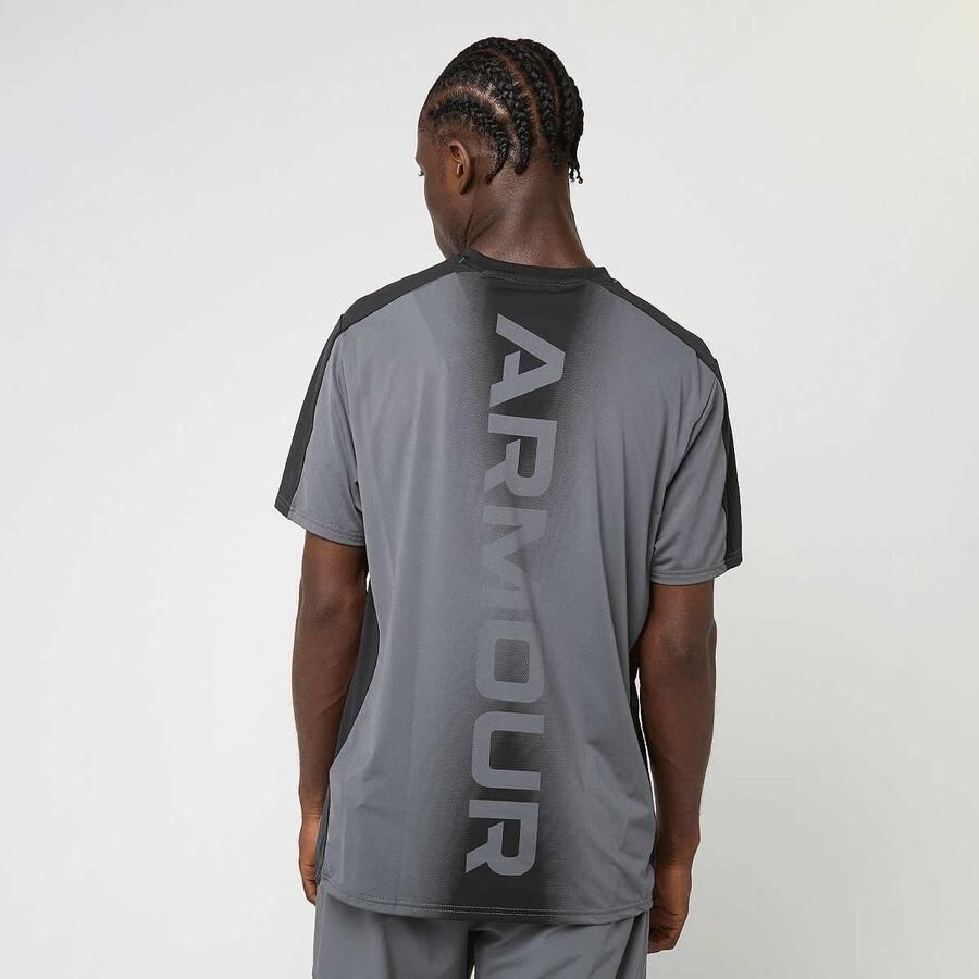 Under Armour HG Wordmark Shortsleeve Men T-Shirts & Polo's grijs Maat XL Kleding