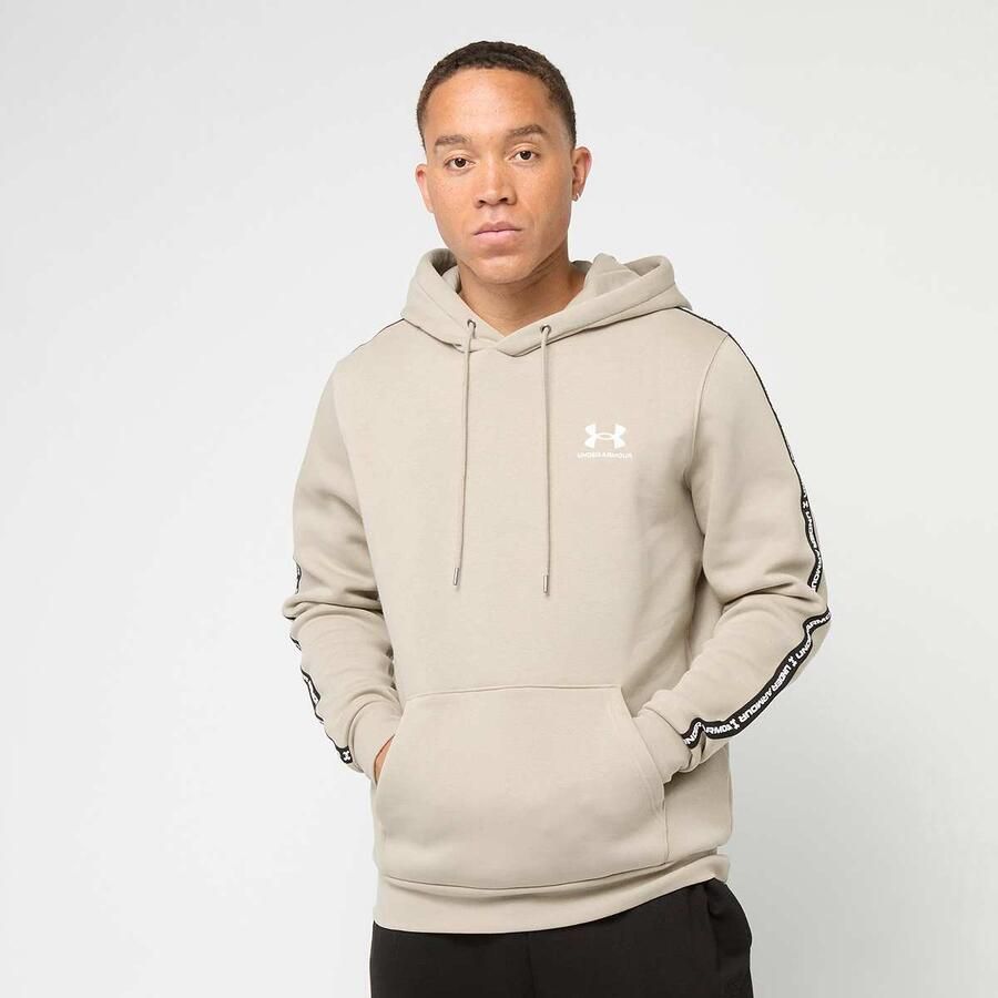 Under Armour Icon Fleece Hoodie Taping Men Hoodies & Sweaters beige Maat XL Kleding - Foto 3