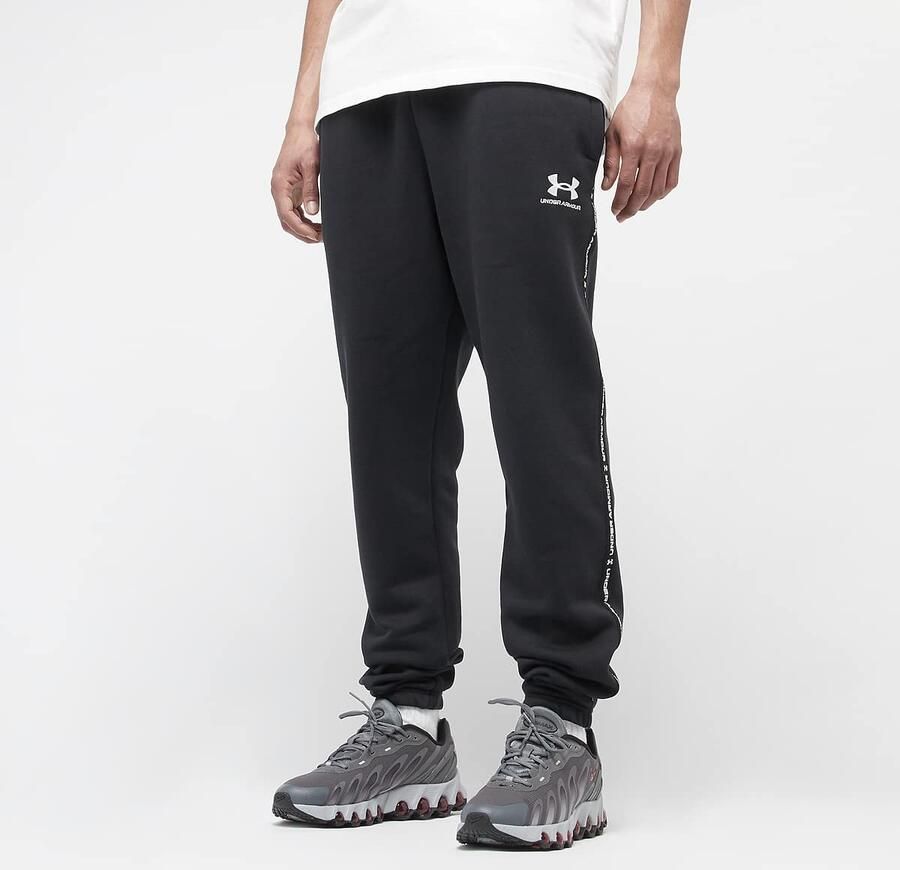 Under Armour Icon Fleece Joggger Taping Men Trainingsbroeken zwart Maat XL Kleding - Foto 3