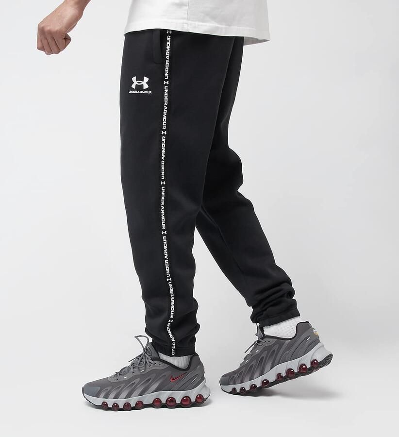 Under Armour Icon Fleece Joggger Taping Men Trainingsbroeken zwart Maat XL Kleding