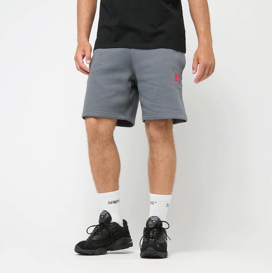 Under Armour Icon Fleece Short Taping Men Sportshorts grijs Maat XL Kleding - Foto 3