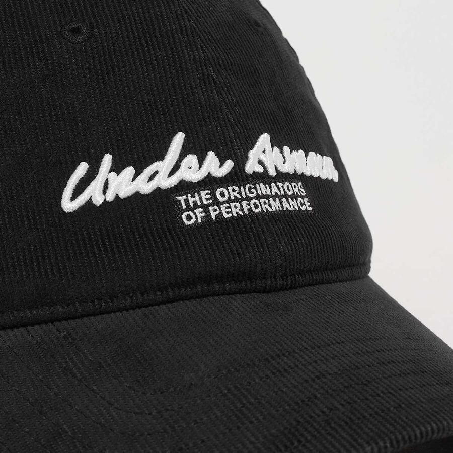 Under Armour Sportstyle Corduroy ADJ Unisex Caps zwart Maat ONE SIZE Accessoires